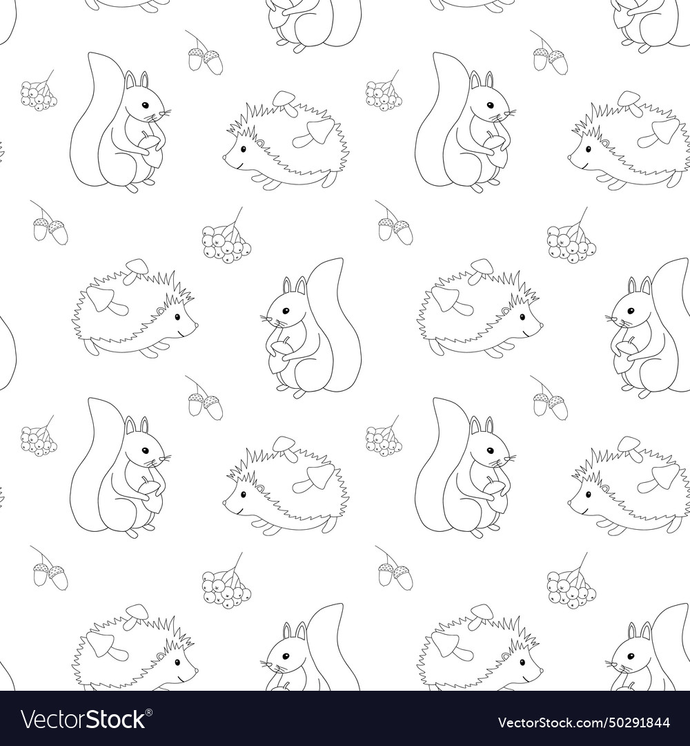 Hand drawn monochrome seamless pattern Royalty Free Vector