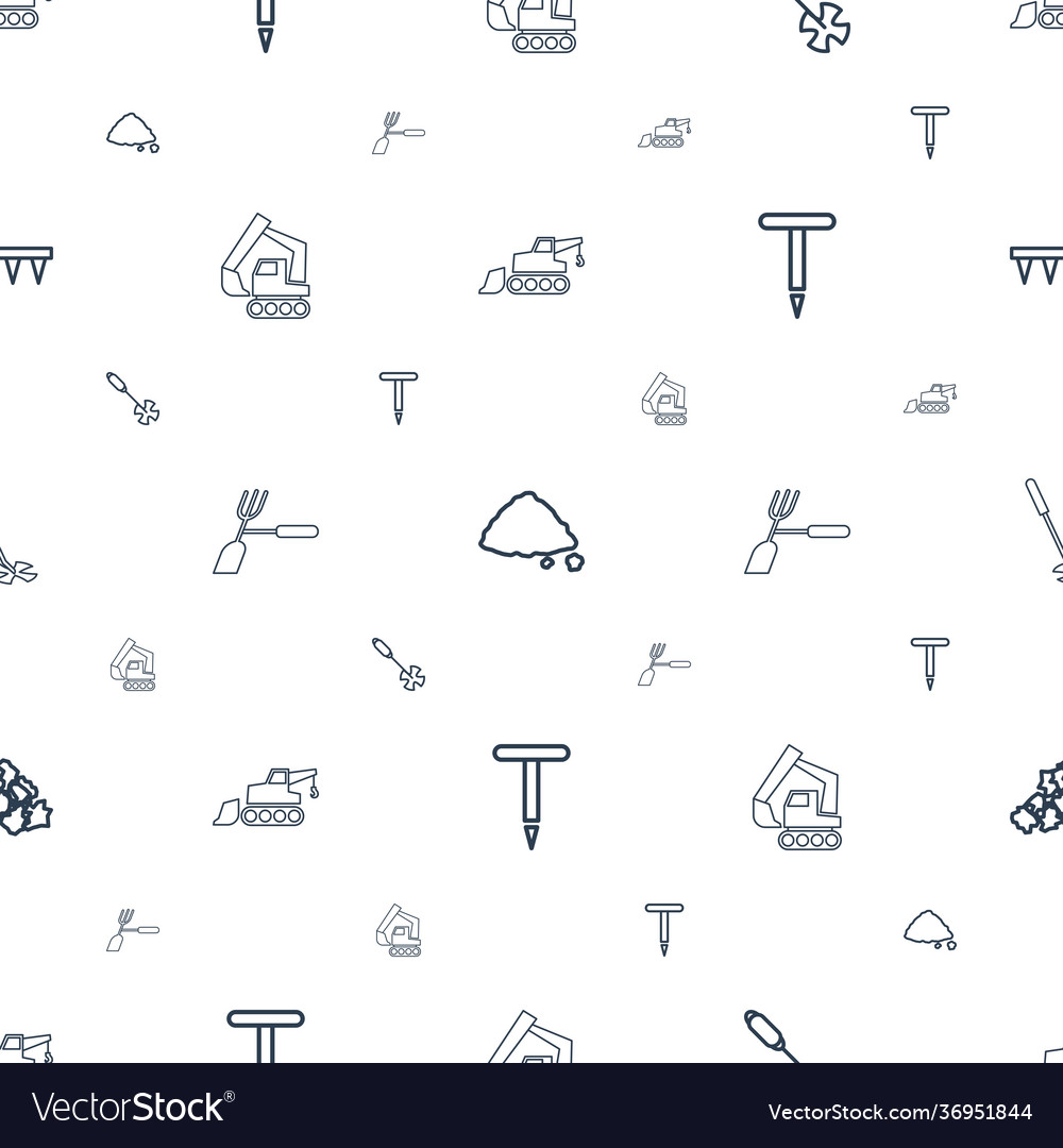 Soil icons pattern seamless white background Vector Image