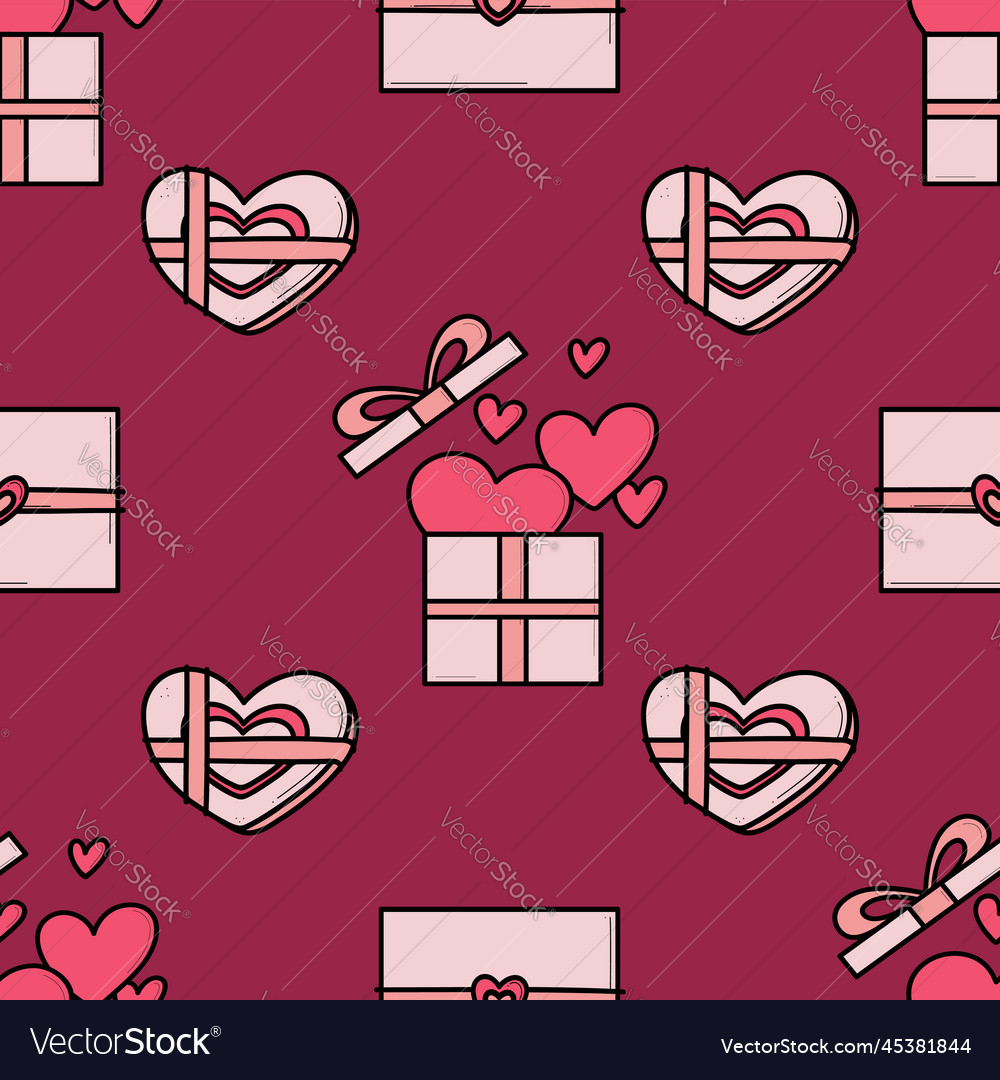 Valentines Day Seamless Pattern Royalty Free Vector Image 7739