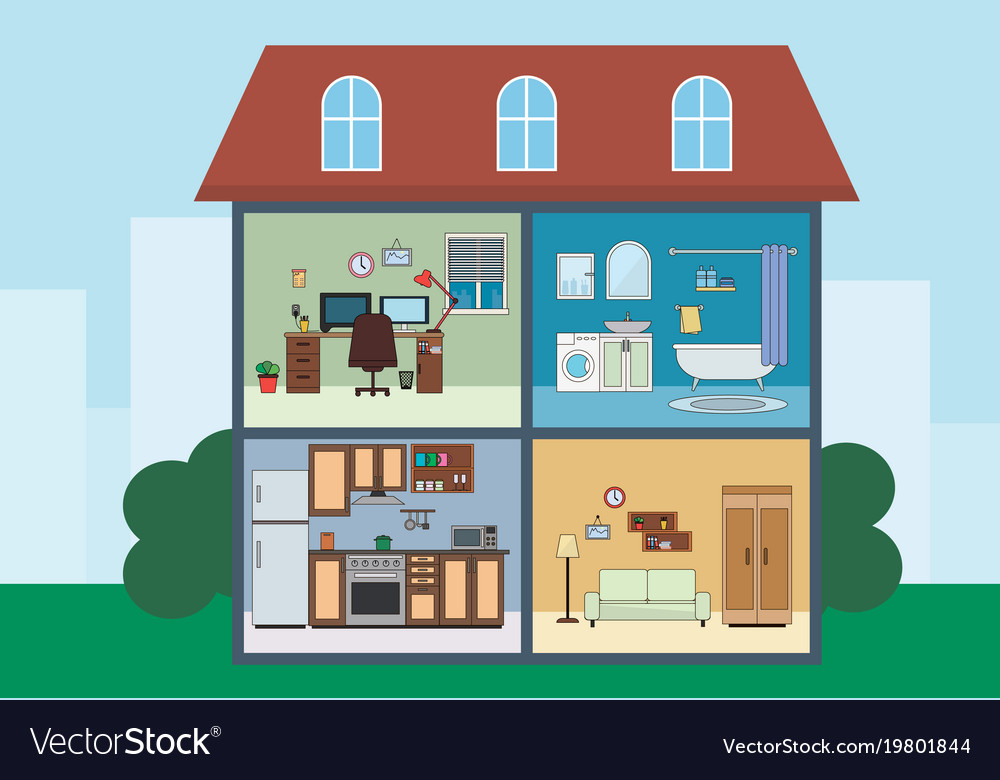 View House From Inside Royalty Free Vector Image