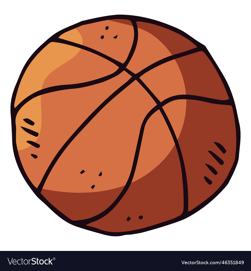 Basketball ball cartoon Royalty Free Vector Image