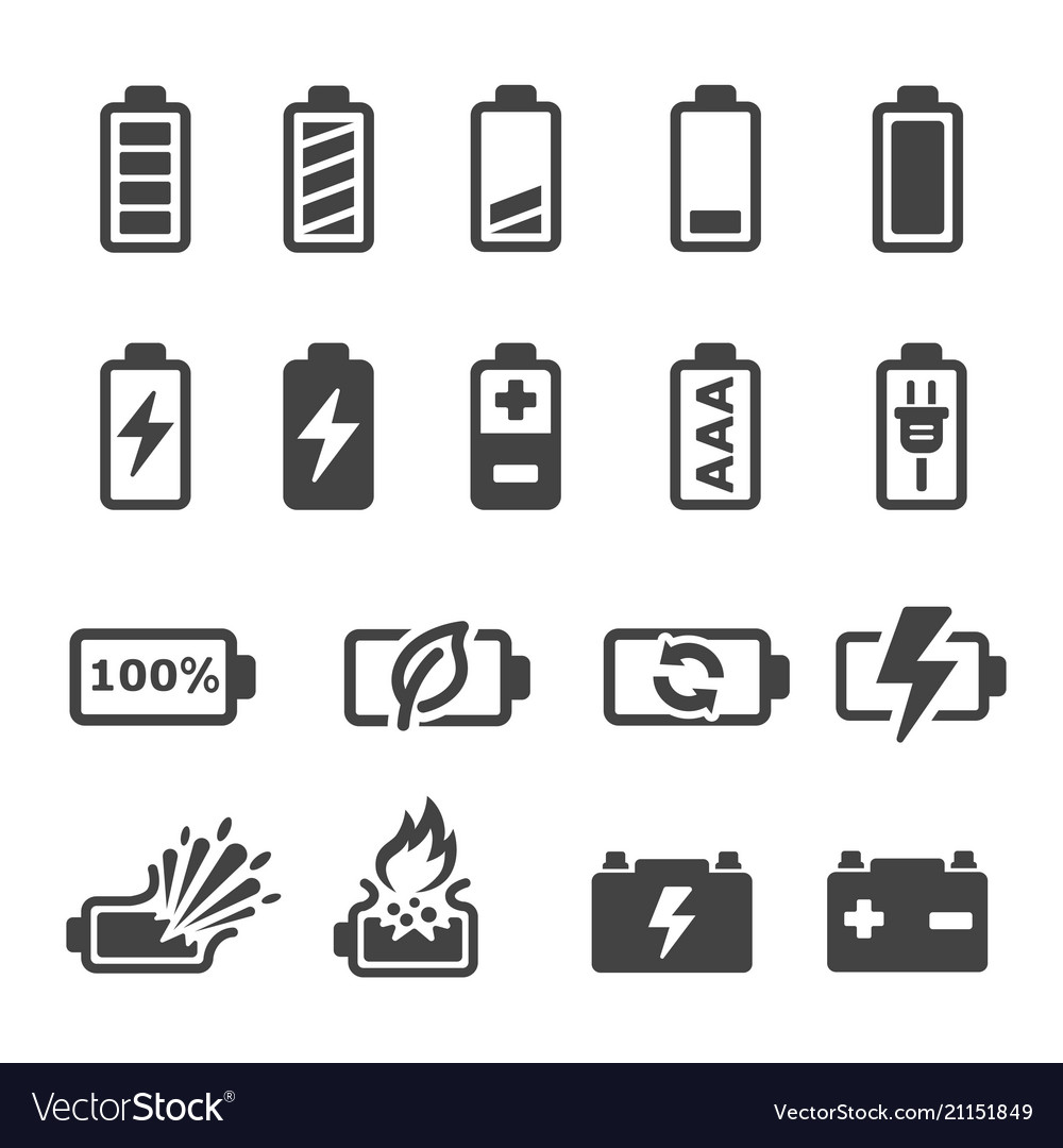 Battery icon vector image Battery icon
