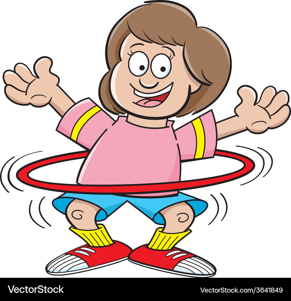 Cute Girl With Hula Hoop