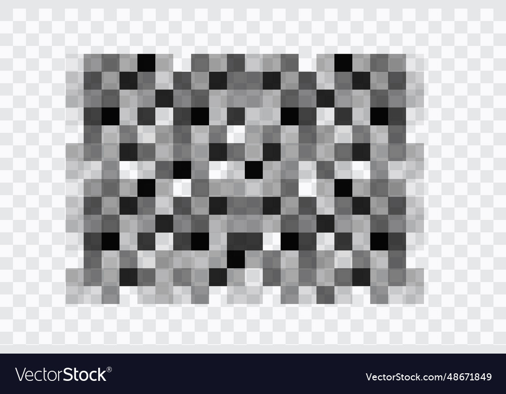 Censor pixel mosaic bar simple gray blur censure Vector Image