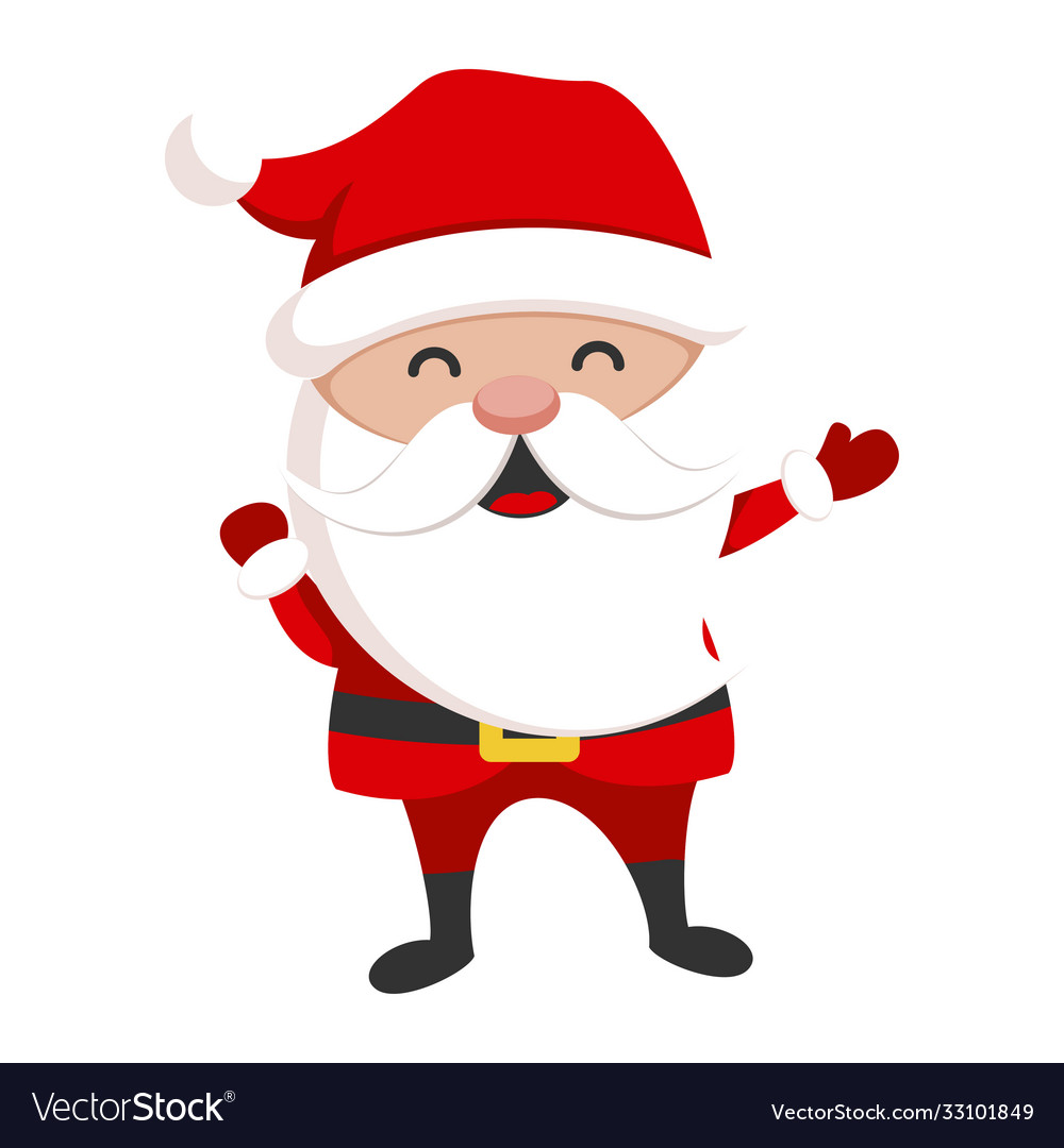 Santa Claus Cute Christmas Character Holiday Vector Image