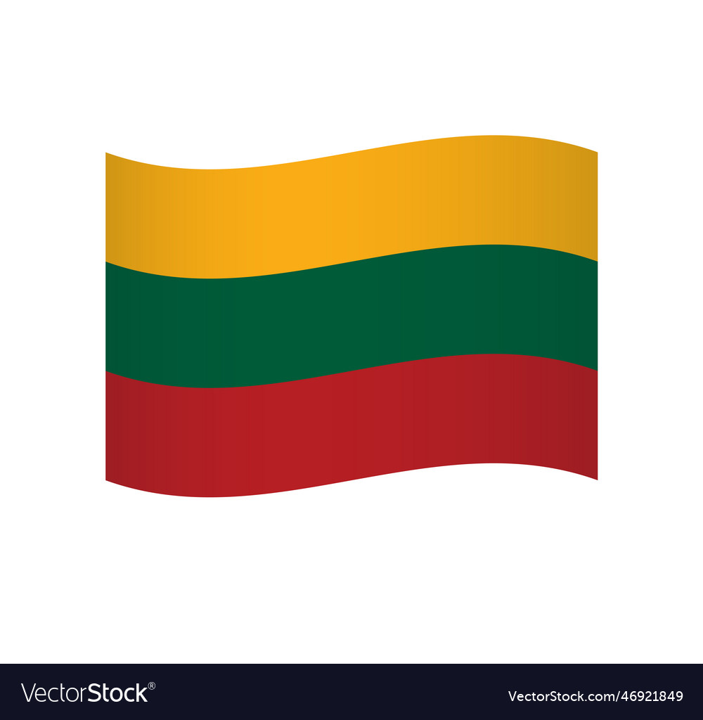 Wavy Flag Of Lithuania Royalty Free Vector Image