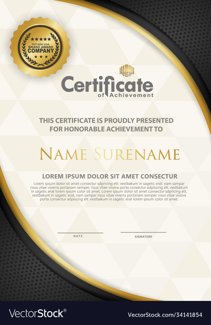 Certificate template with luxury patterndiploma