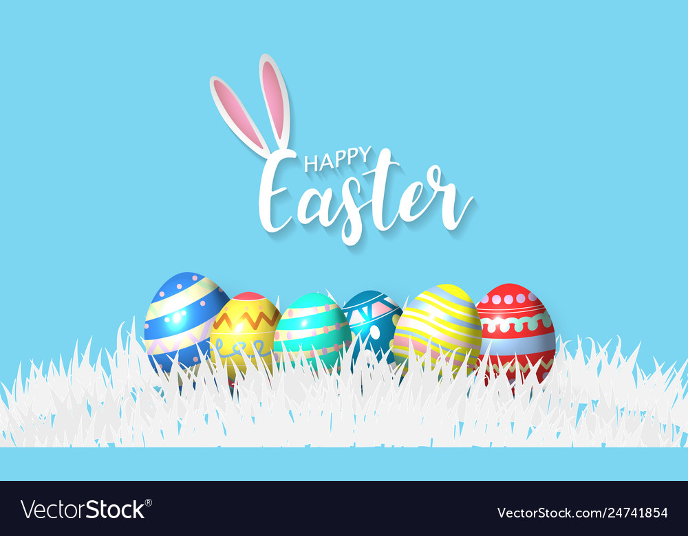 Happy Easter Background Royalty Free Vector Image