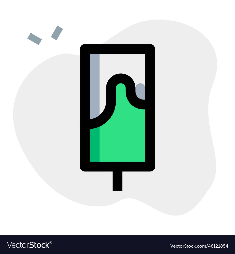 Juice melting from the top of an ice pop Vector Image