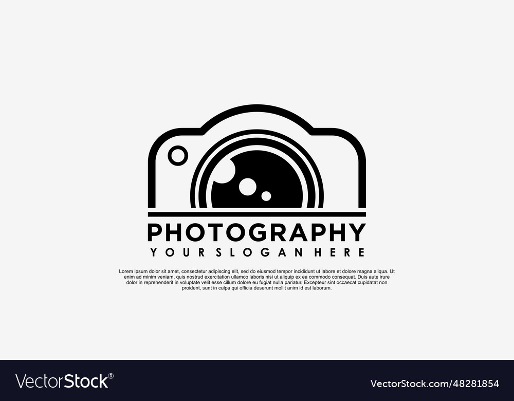 Photography logo design with modern concept Vector Image