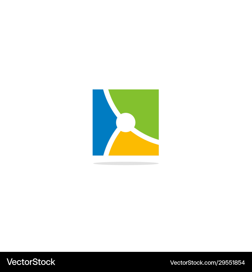 Square abstract colored logo Royalty Free Vector Image