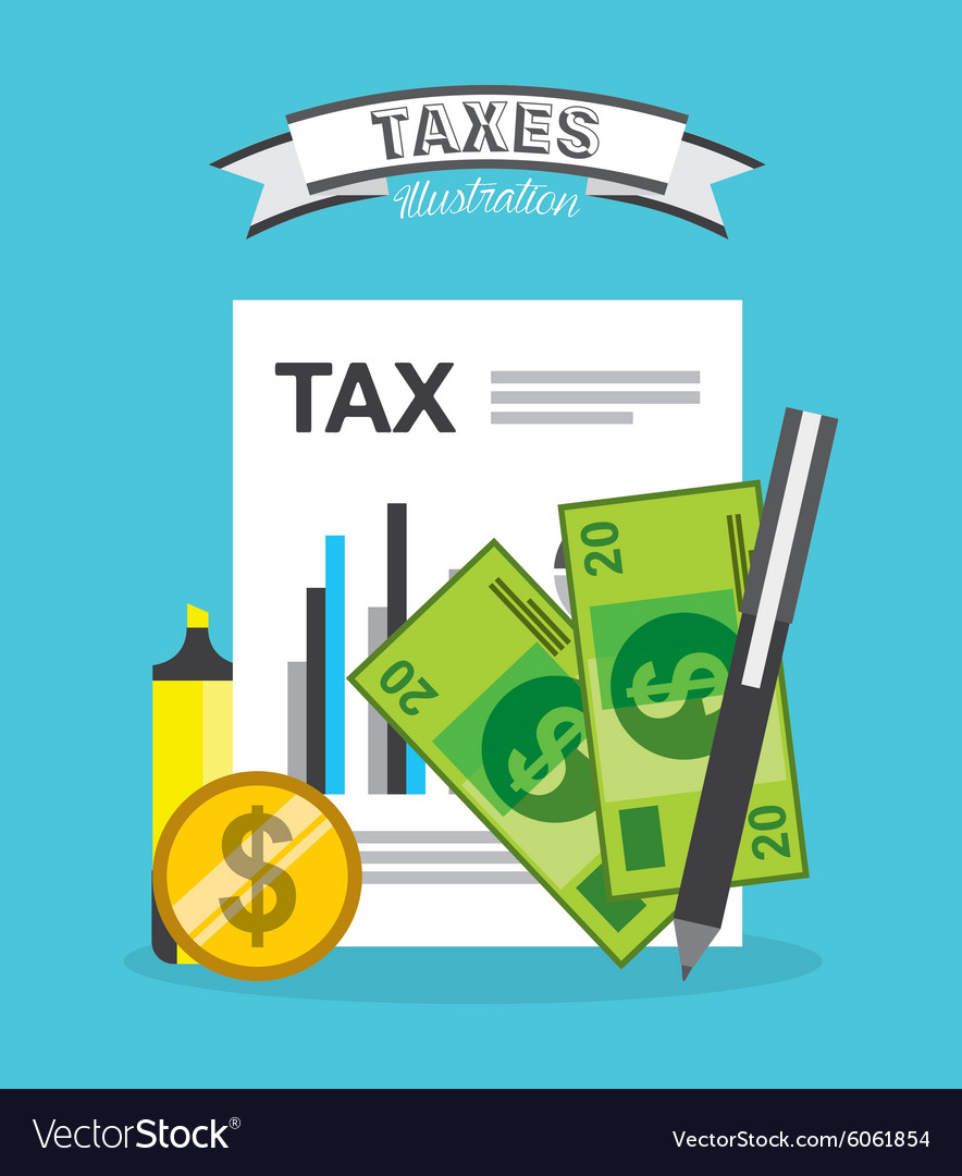 Tax payment Royalty Free Vector Image - VectorStock