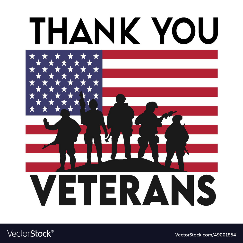 Thankyou veterans united states Royalty Free Vector Image