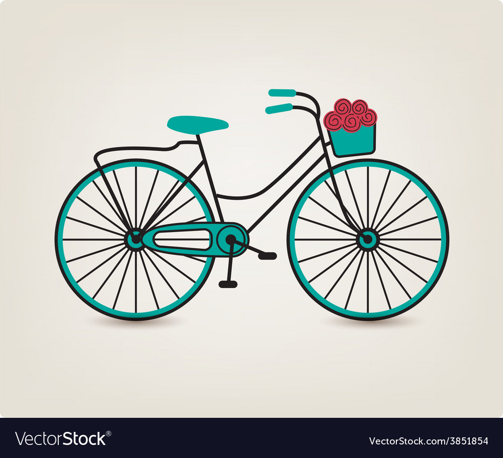 Download Vintage retro bicycle silhouette icon Royalty Free Vector