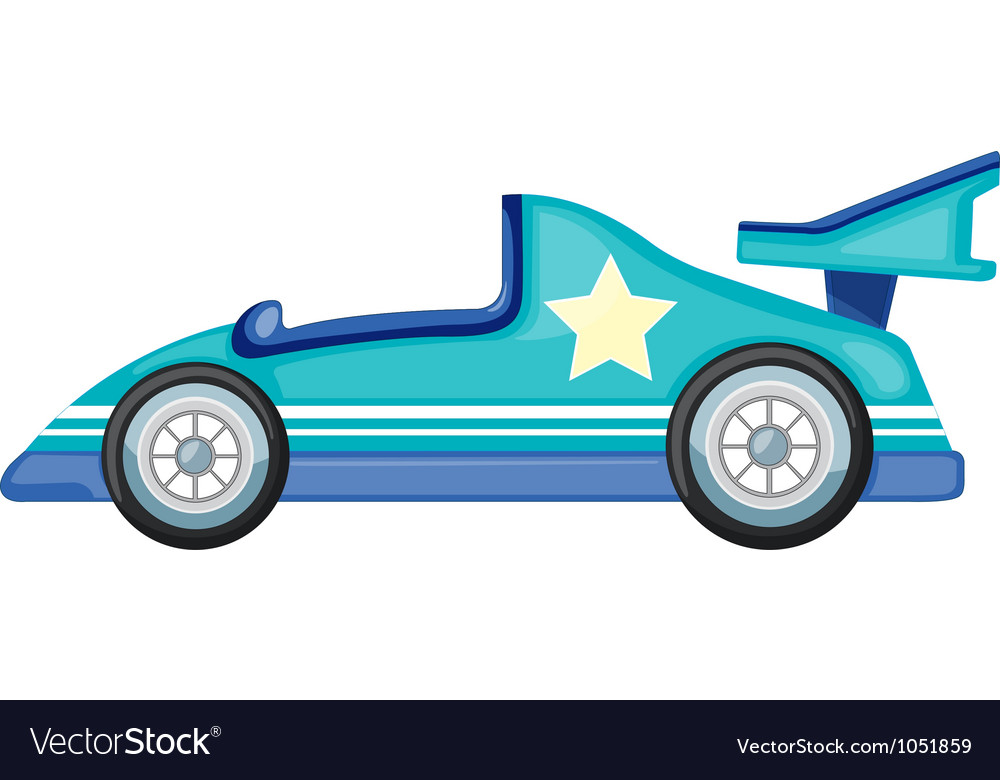 Blue car Royalty Free Vector Image - VectorStock