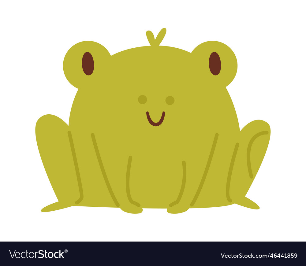 Cute baby frog Royalty Free Vector Image - VectorStock