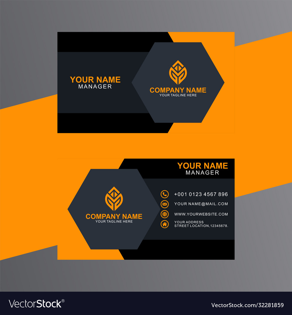 Elegant minimal and luxury business card Vector Image