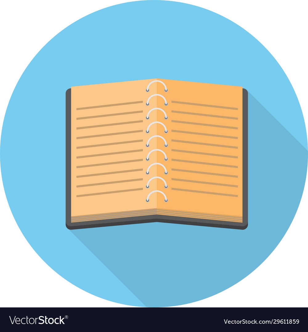 Flat notebook icon Royalty Free Vector Image - VectorStock