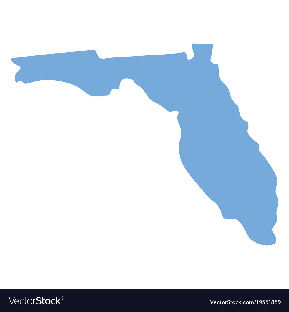 Florida state map Royalty Free Vector Image - VectorStock