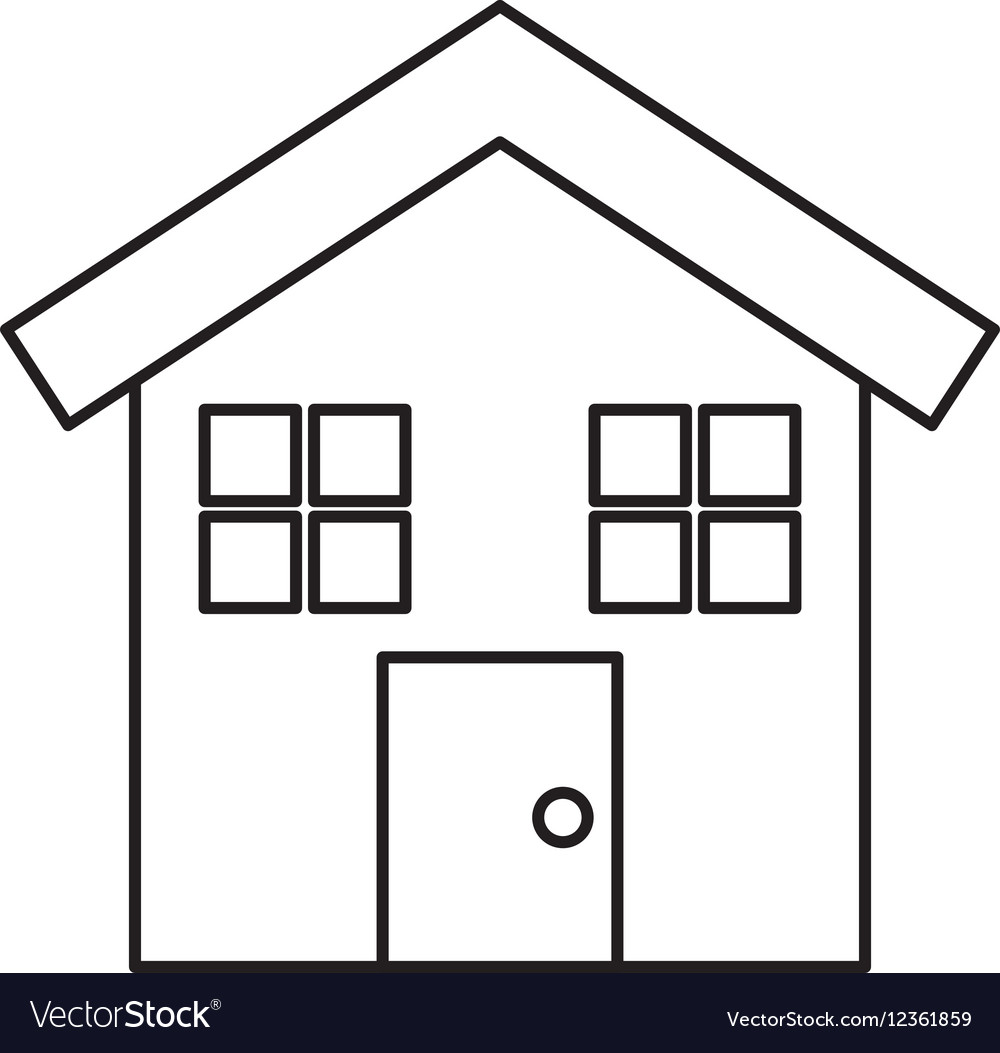 House exterior isolated icon Royalty Free Vector Image