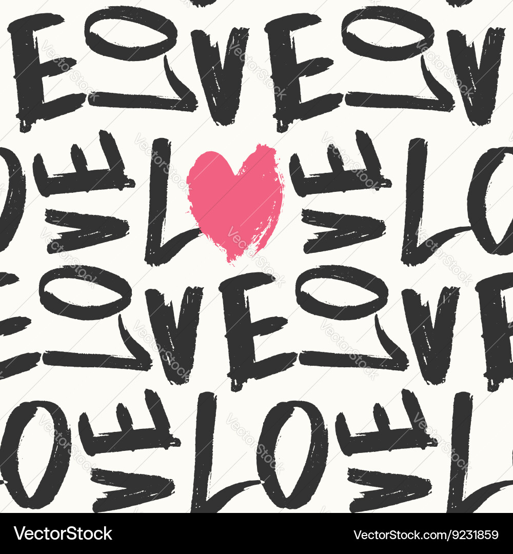 Love seamless pattern Royalty Free Vector Image