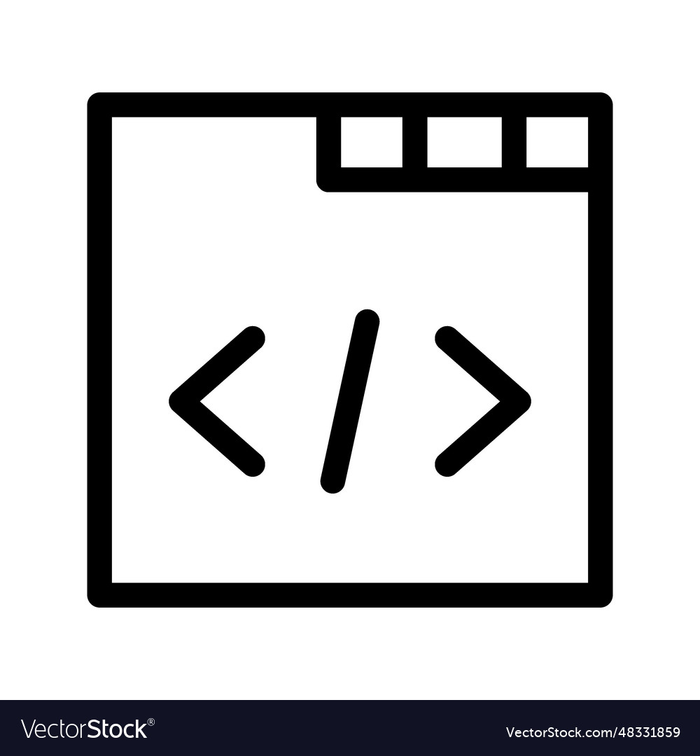 Web programming icon Royalty Free Vector Image