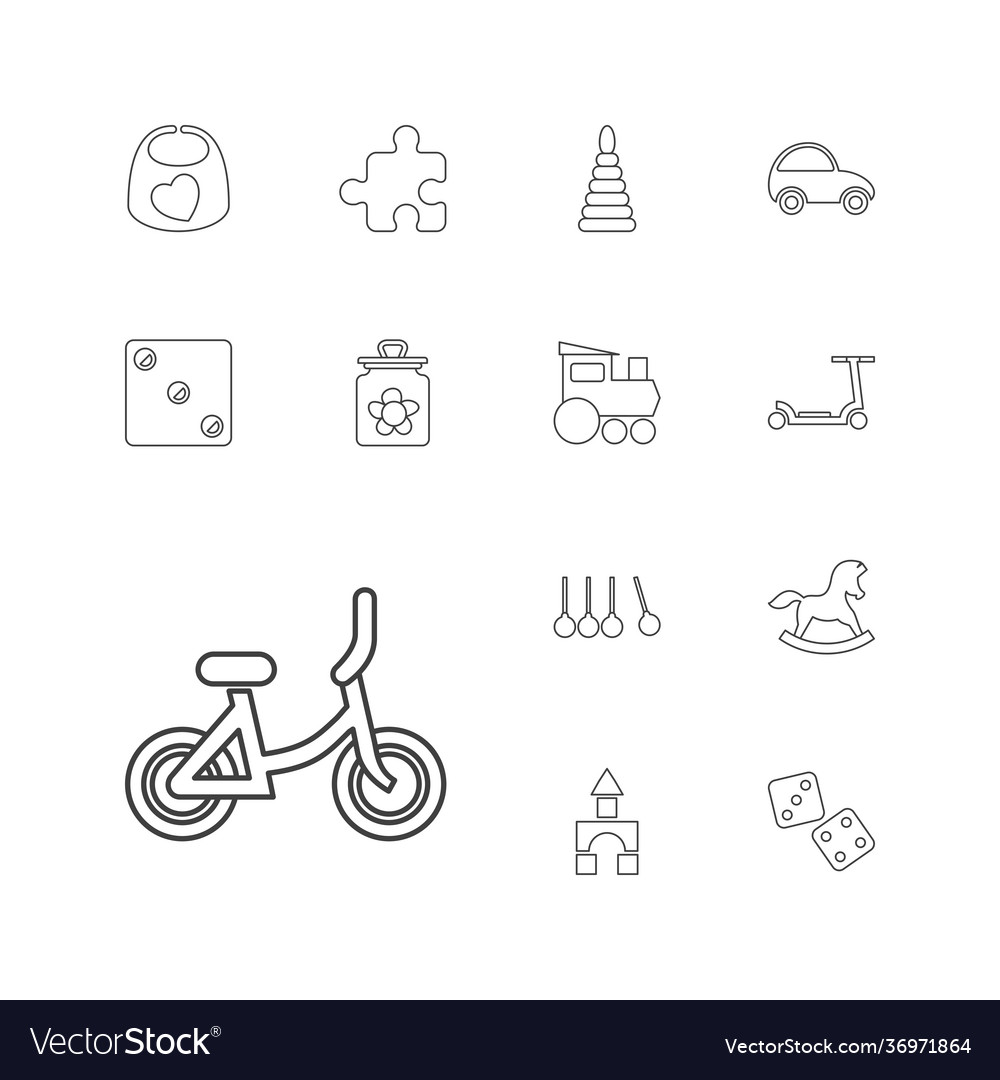 13 toy icons Royalty Free Vector Image - VectorStock