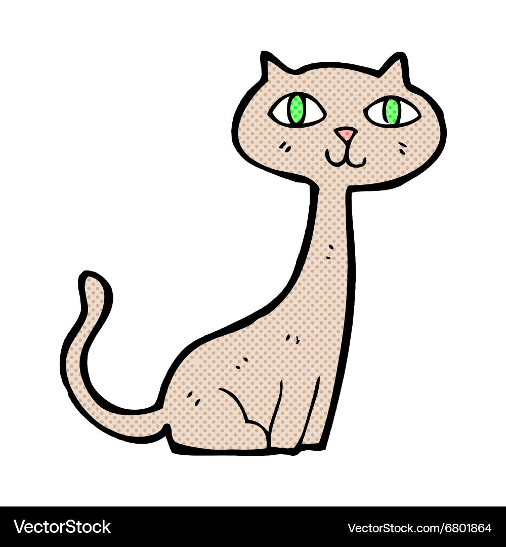 Comic cartoon cat Royalty Free Vector Image - VectorStock