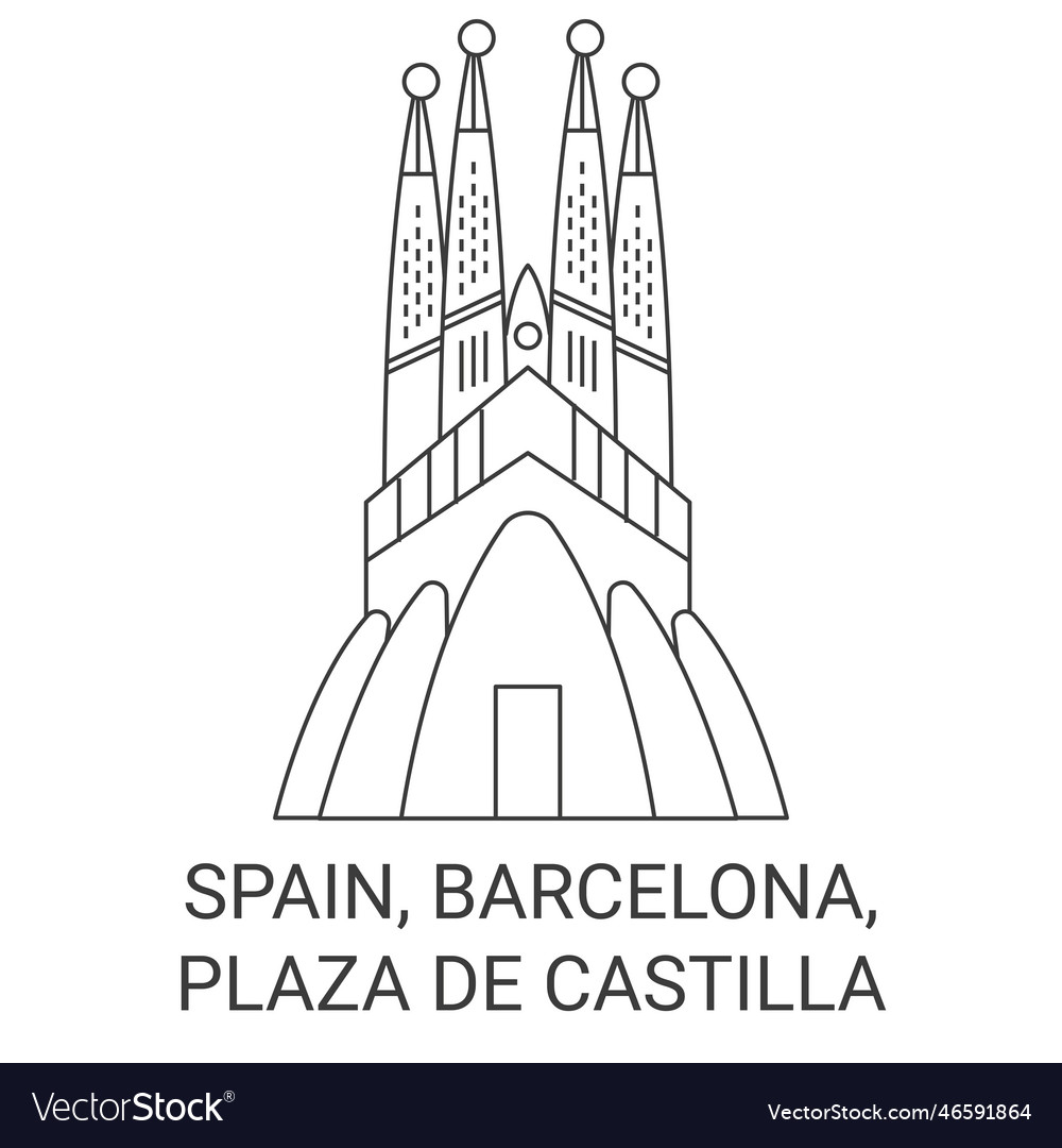 Spain barcelona sagrada familia travel landmark Vector Image