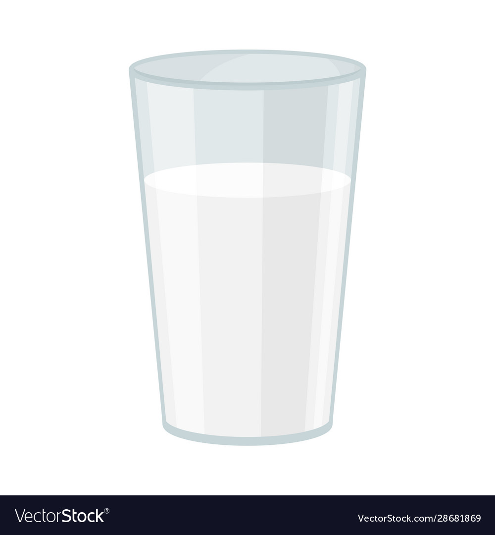 Almond full glass milk Royalty Free Vector Image