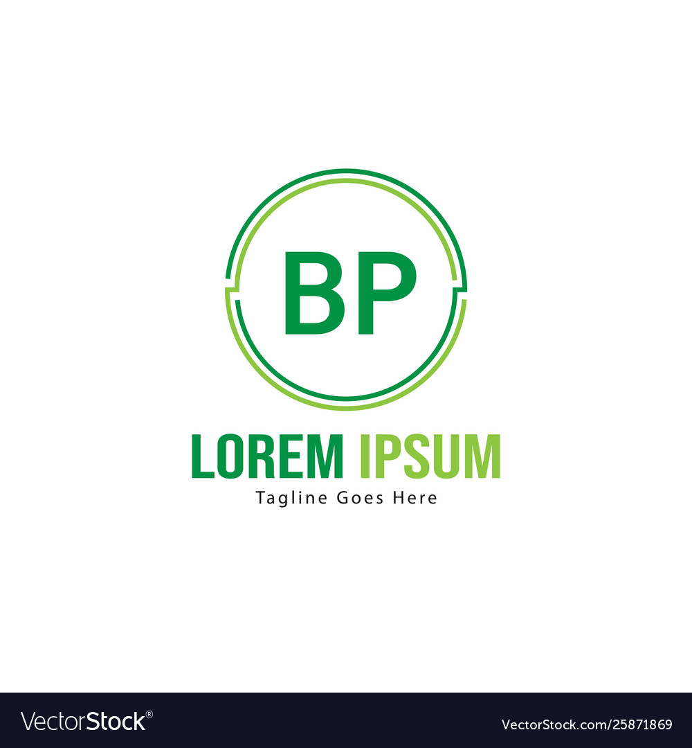 Bp letter logo design creative modern letters Vector Image