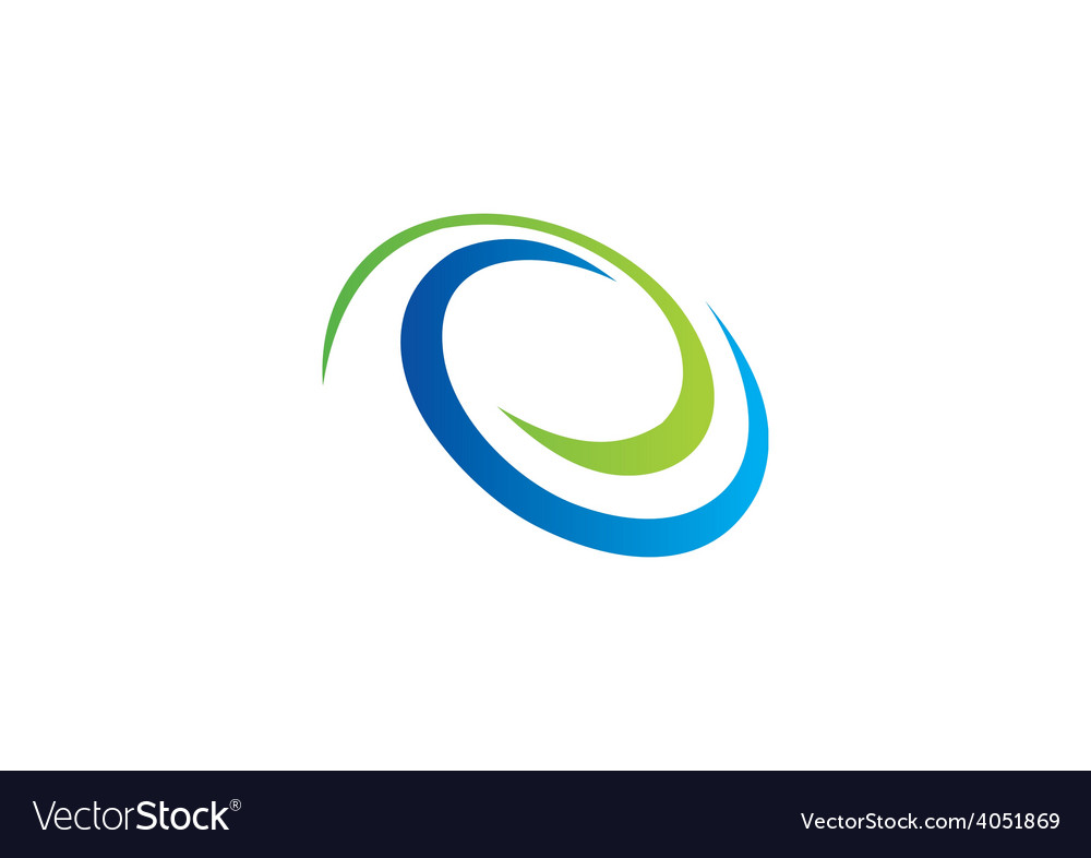 Circle 2d abstract logo Royalty Free Vector Image