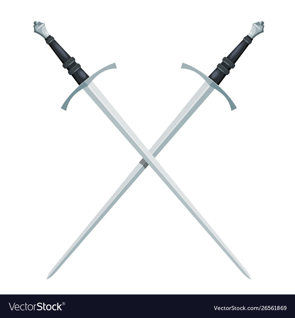 Crossed Swords- An Illustration of Crossed Swords Stock Vector Image & Art  - Alamy