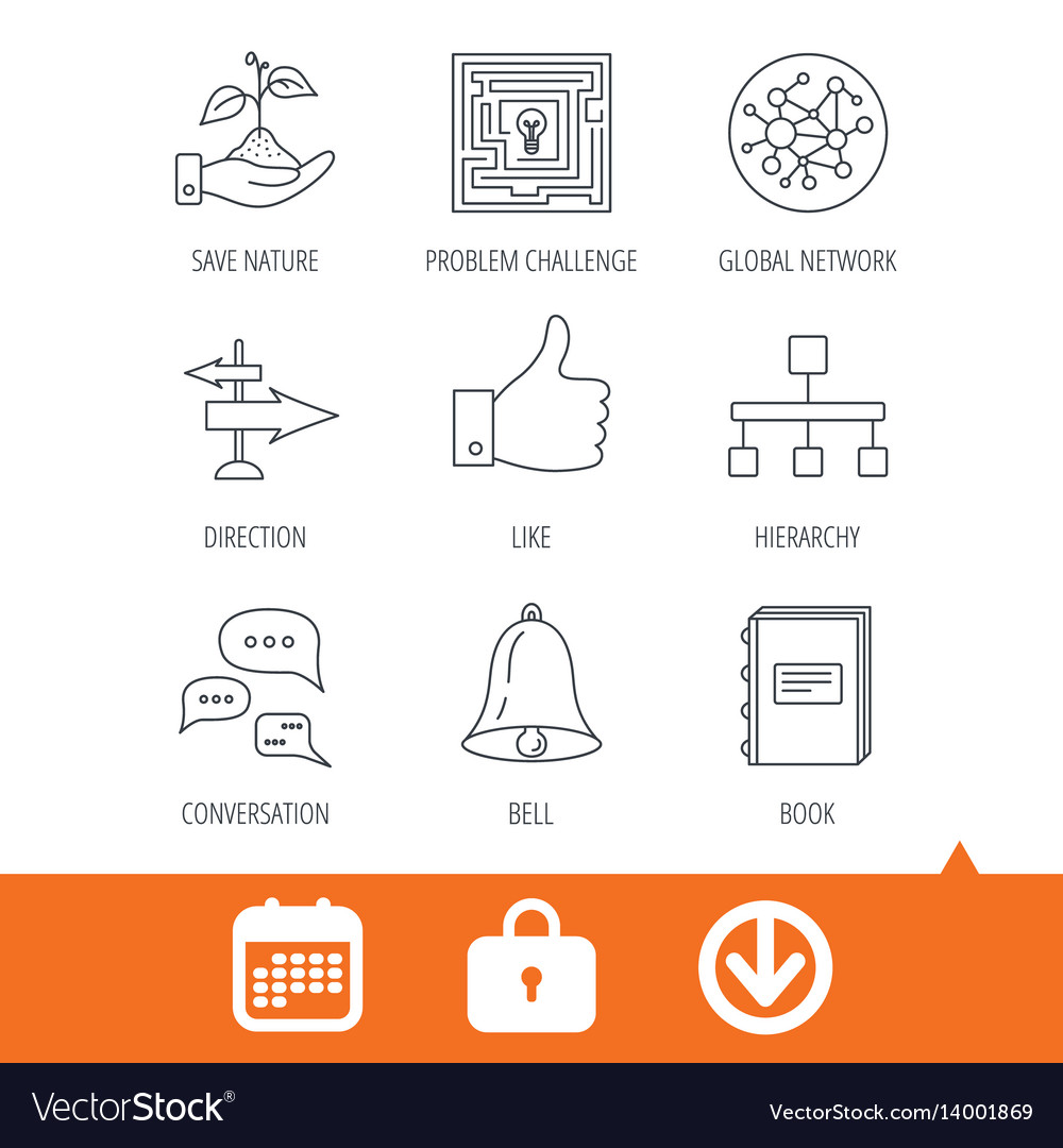 Global network like and conversation icons Vector Image