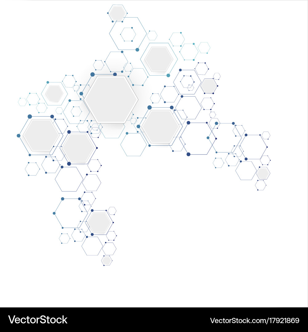 Molecular connection structure Royalty Free Vector Image