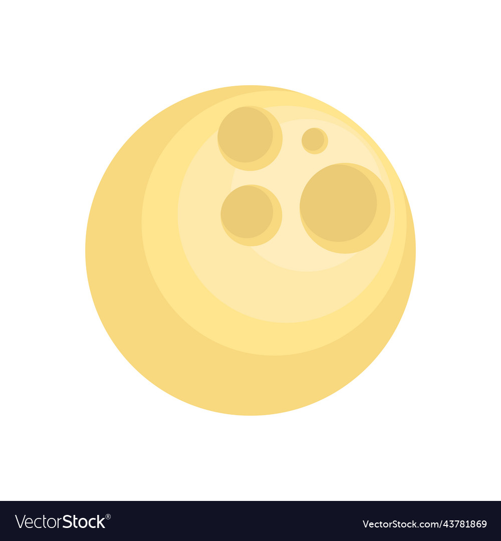 Yellow full moon Royalty Free Vector Image - VectorStock