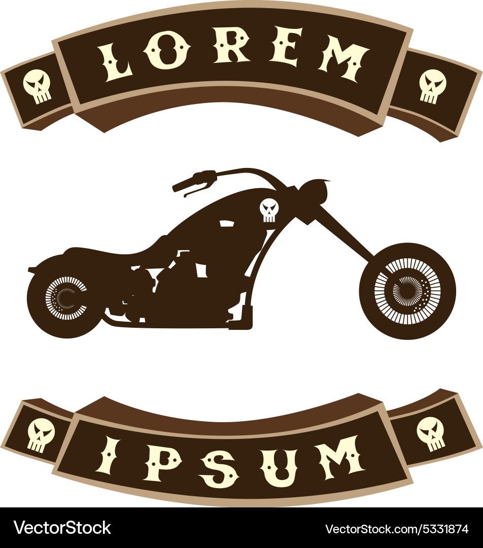 Chopper motorcycle Royalty Free Vector Image - VectorStock