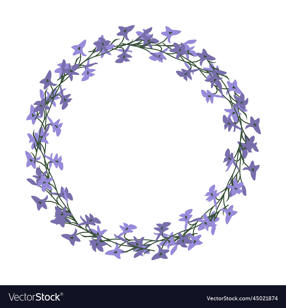 Decorative Floral Wreath Royalty Free Vector Image