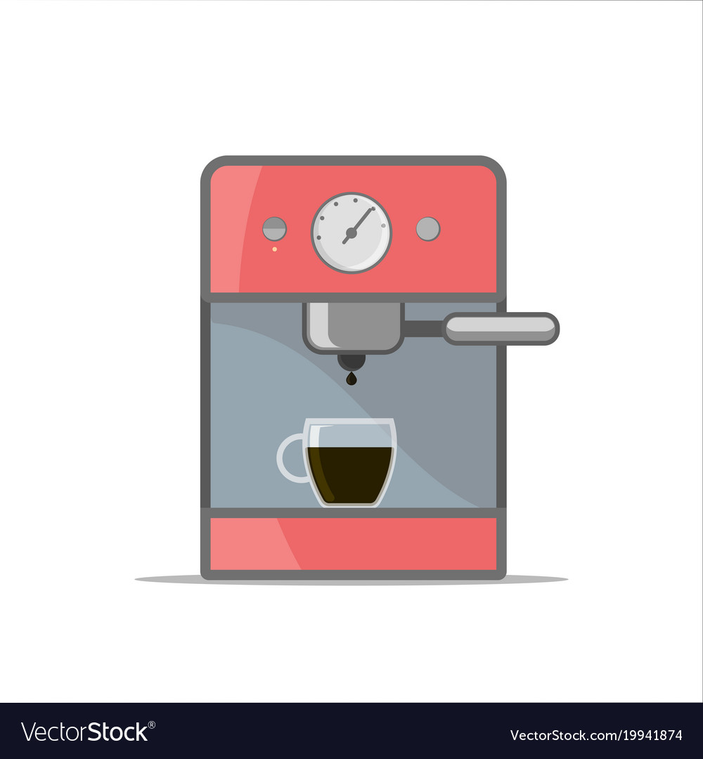 Download Isolated outline coffee machine Royalty Free Vector Image