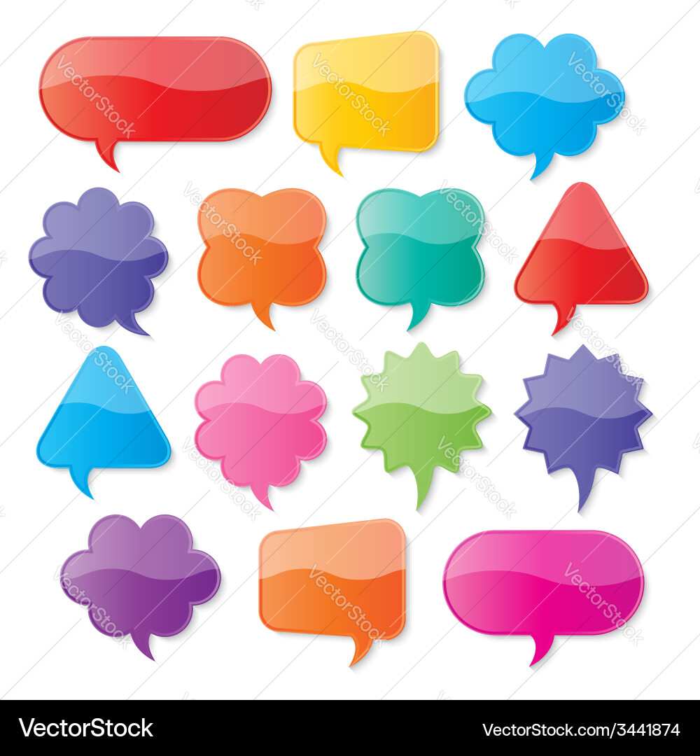 Paper speech bubbles Royalty Free Vector Image
