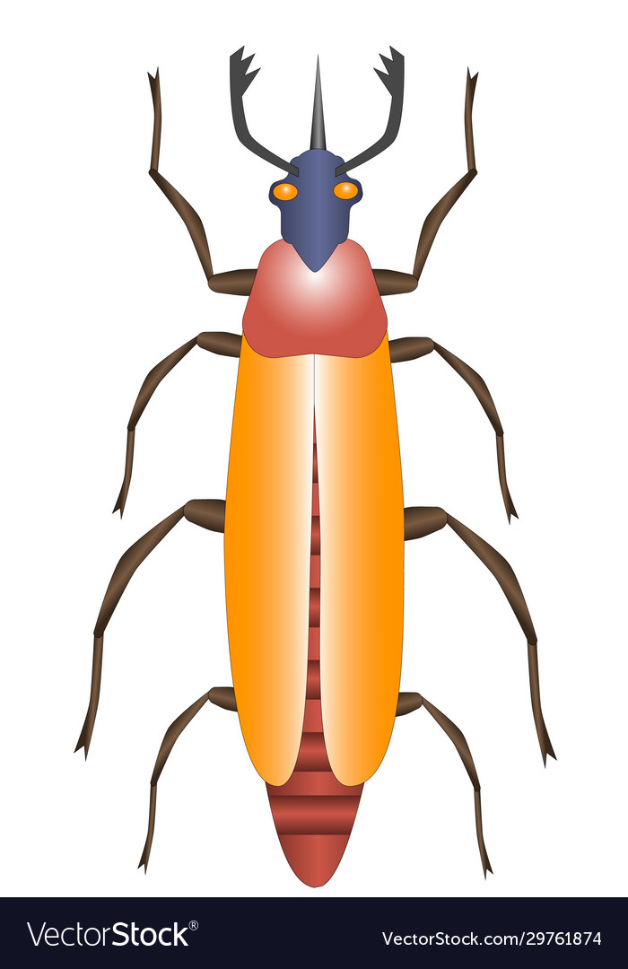 Scary bug with lots paws Royalty Free Vector Image