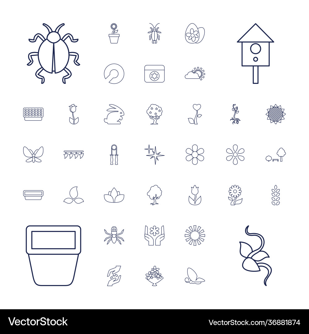 Spring icons Royalty Free Vector Image - VectorStock