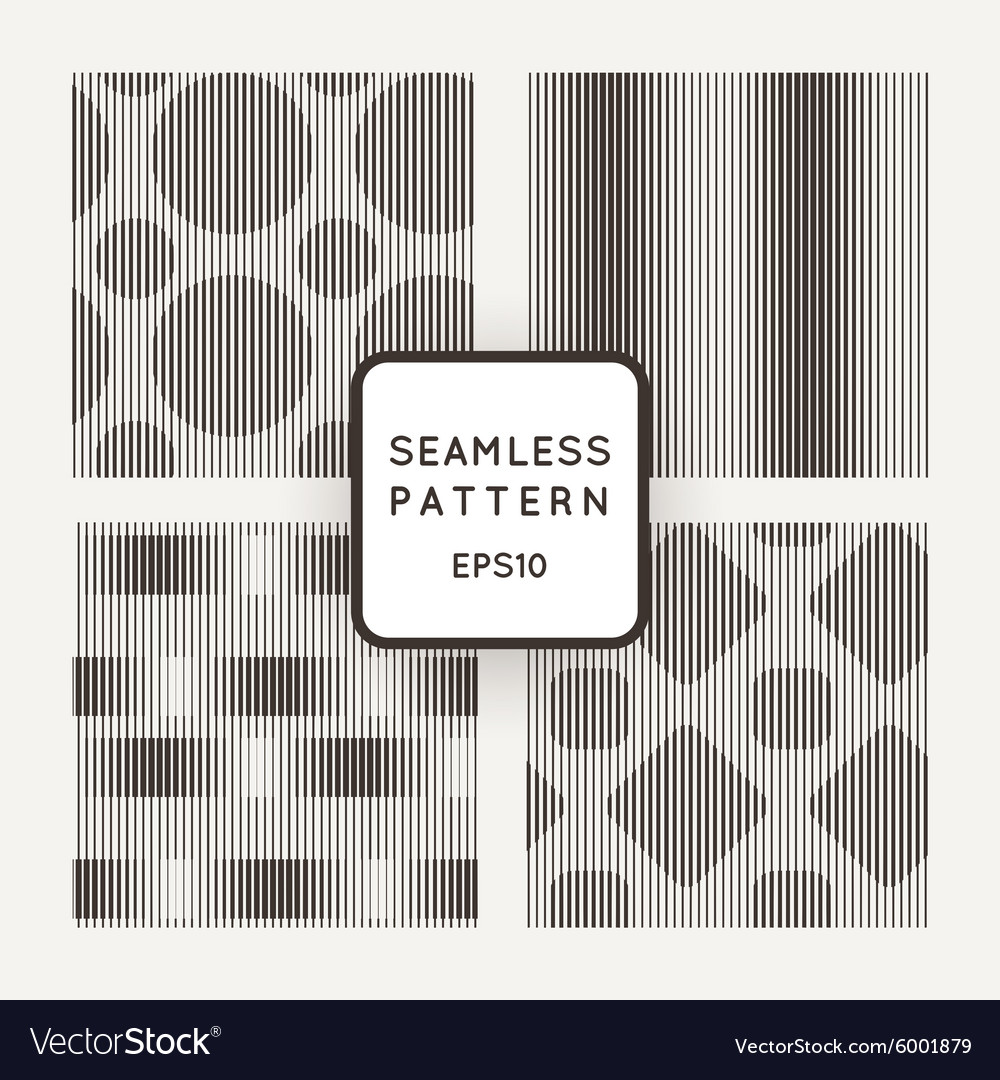 A set of four seamless pattern of parallel Vector Image