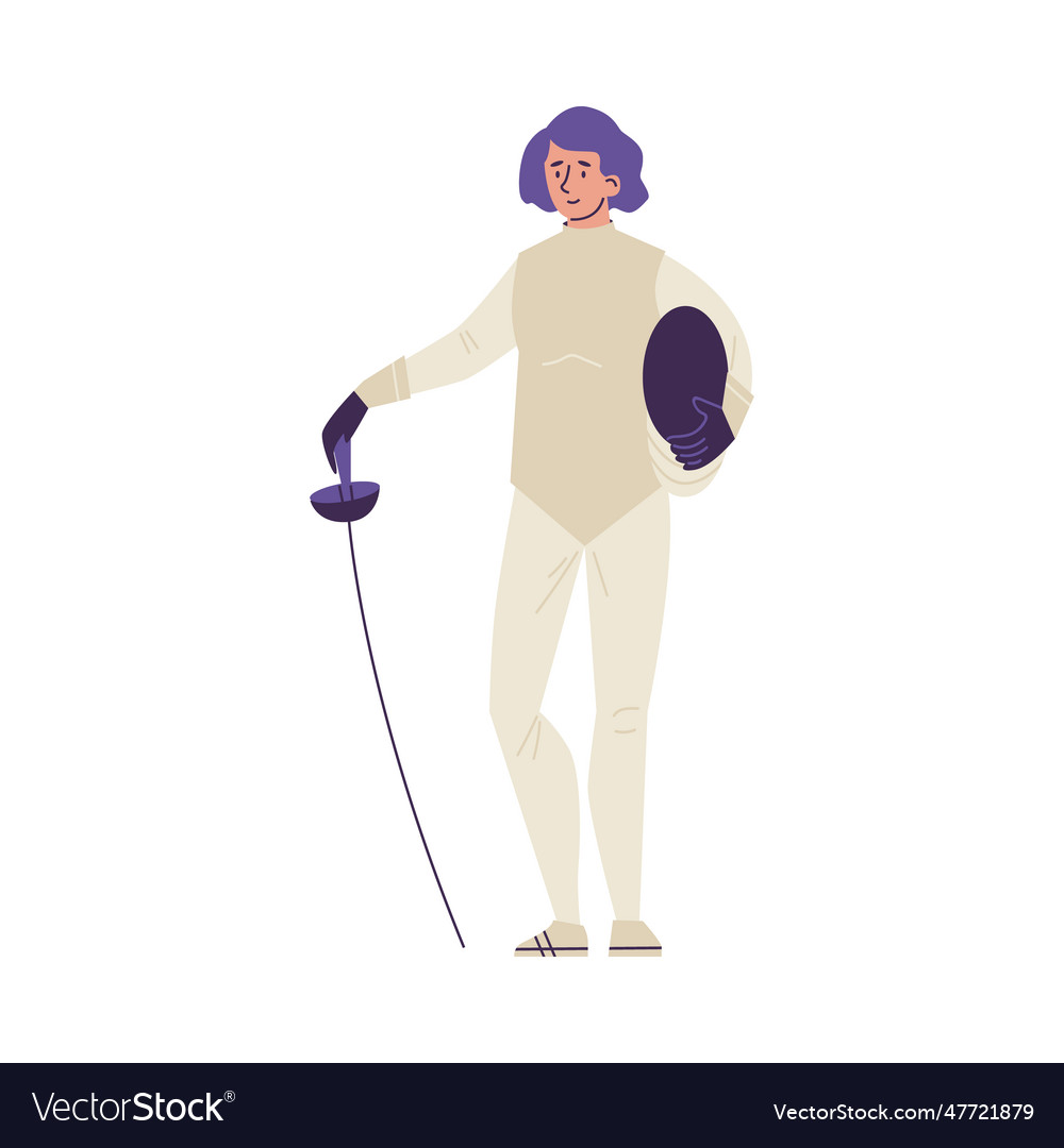 Isolated Fencer Poses Fencing Royalty Free Vector Image 2136