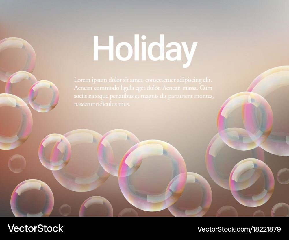 Soap bubbles Royalty Free Vector Image - VectorStock