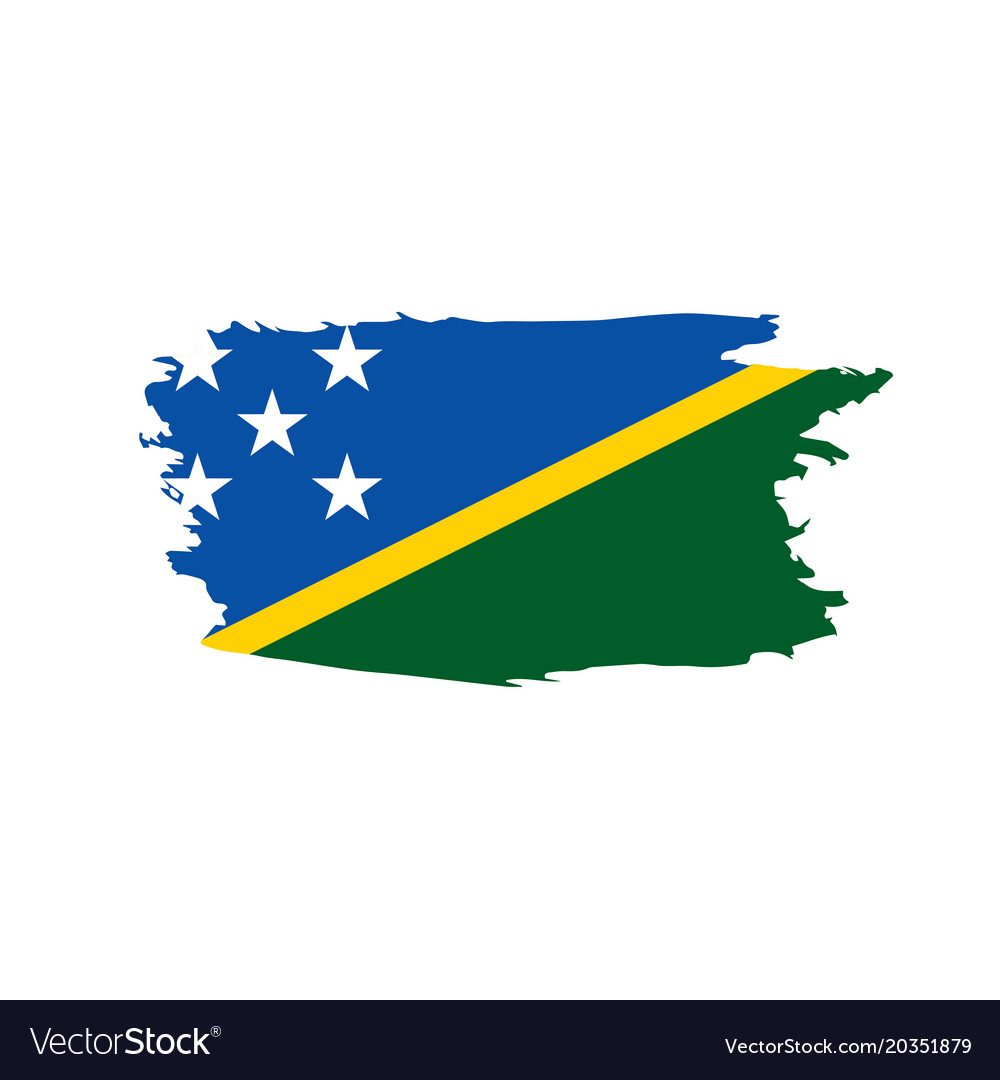 Solomon islands flag Royalty Free Vector Image