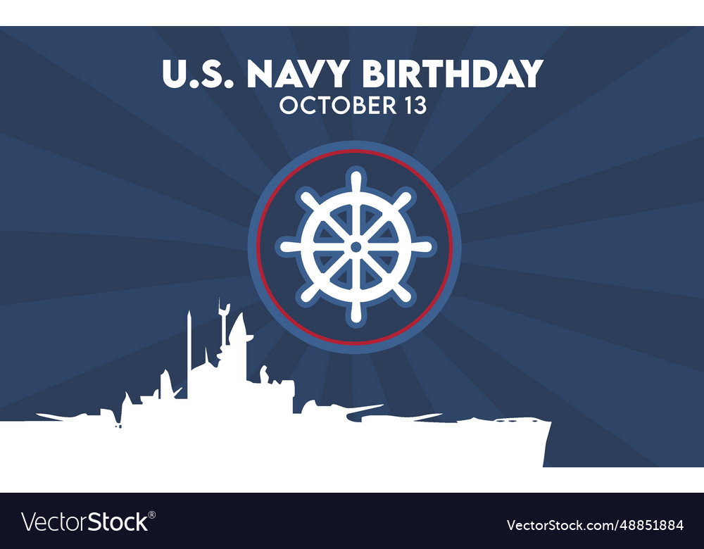 Happy birthday united states navy Royalty Free Vector Image
