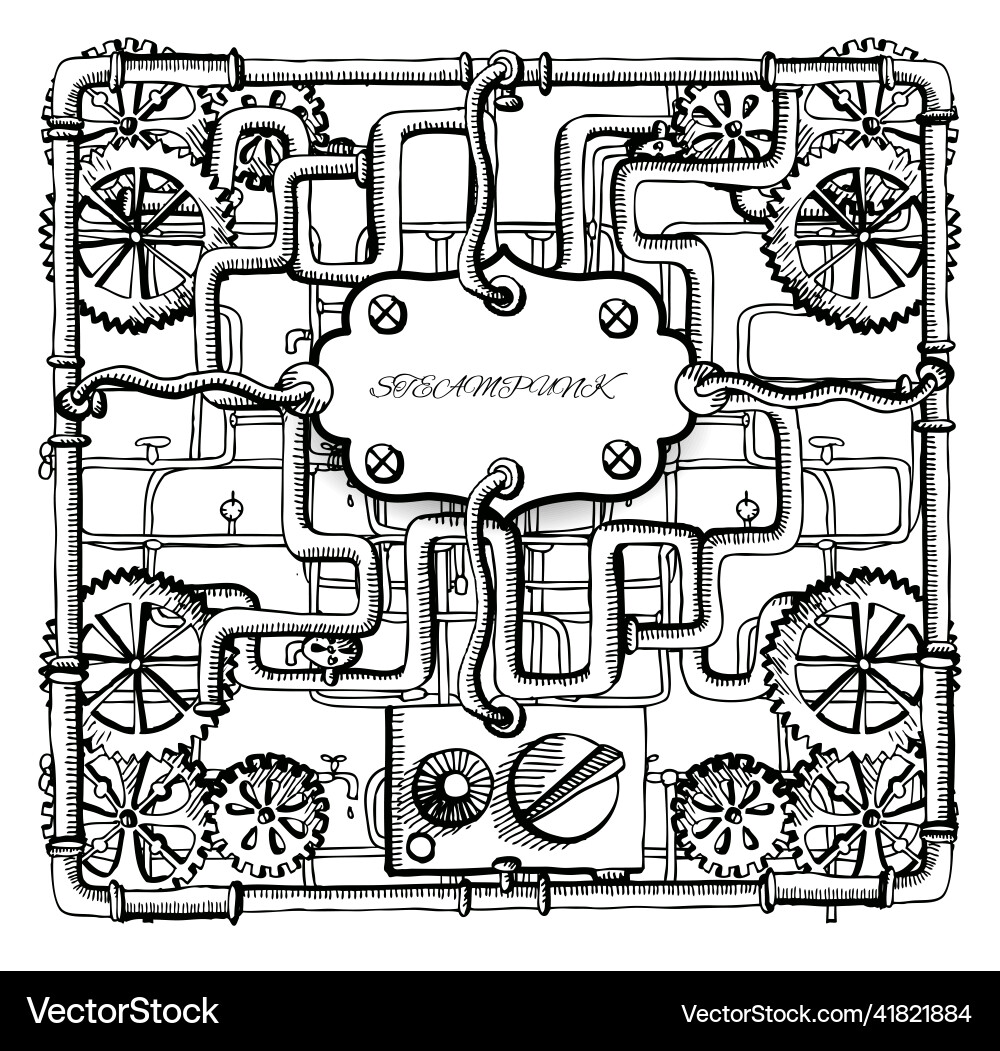 Steampunk Vector Frame