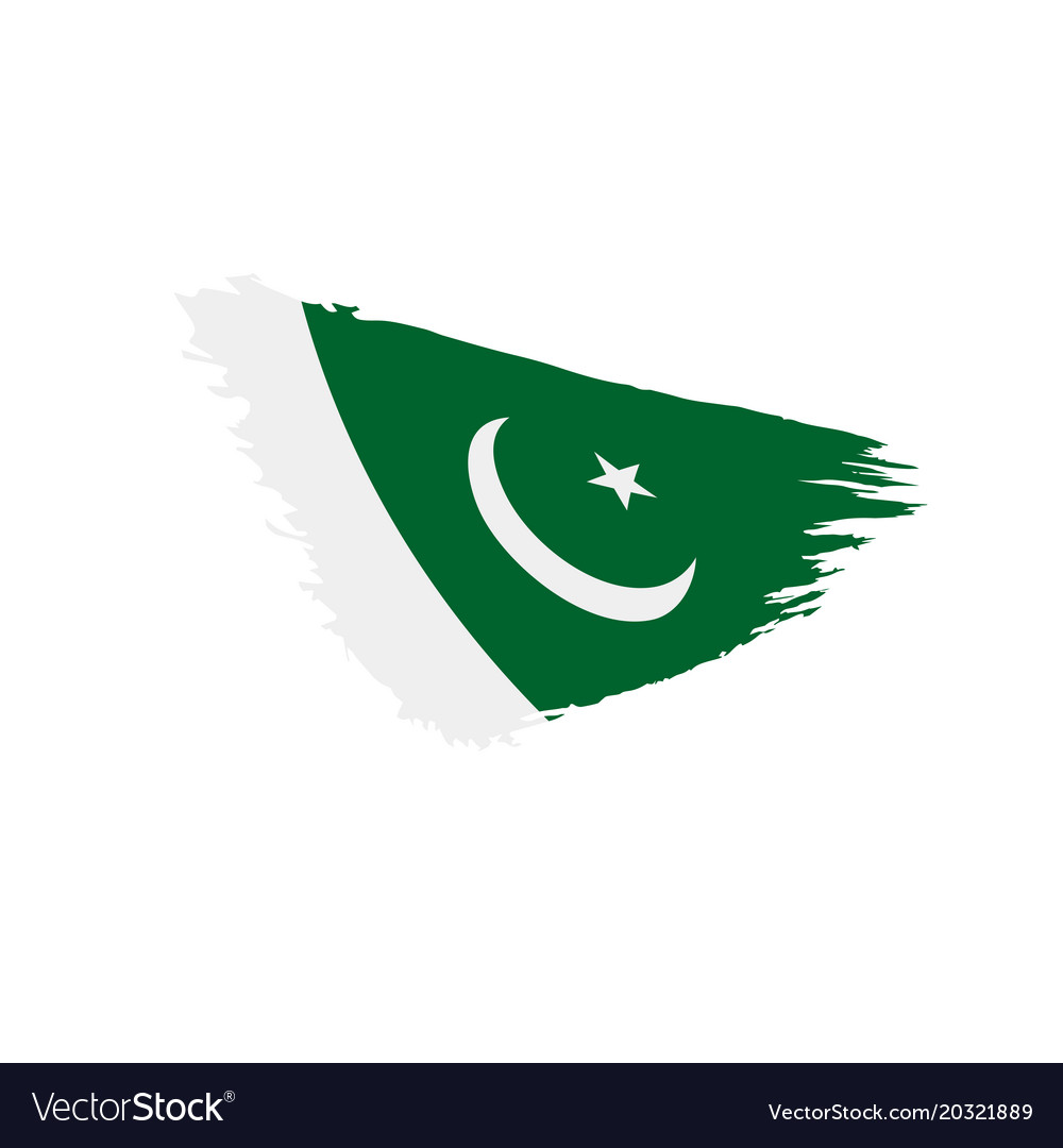 Pakistan flag Royalty Free Vector Image - VectorStock