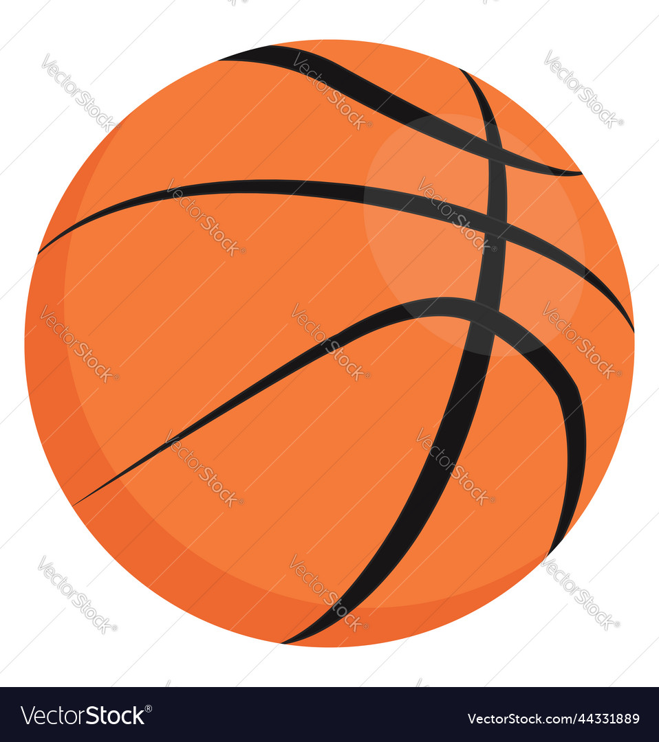 Simple Basketball Ball On A White Background Vector Image